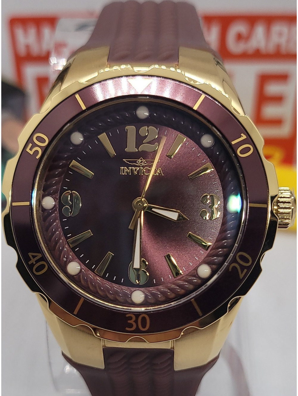 243 Invicta Algel Halo Women's chocolate brown dial and matching band 38mm